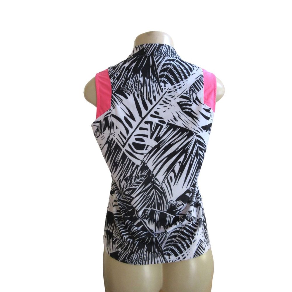 Tail Patti Athletic Top Chalet Black/White Palms in Size Small - Picture 4 of 6